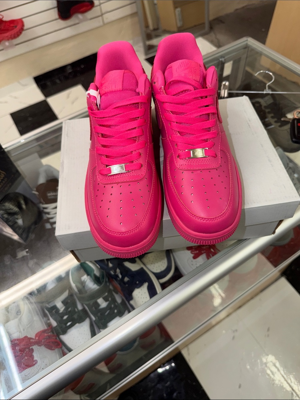 Women’s Hot Pink Low-Top Fashion Sneakers